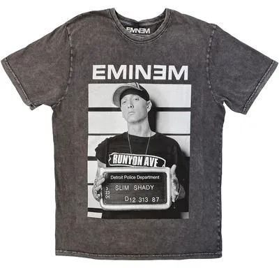Produktbild von Eminem - "Arrest" T-Shirt für Herren/Damen Uni, Steinwaschen RO17533 (S) (Anthrazit)