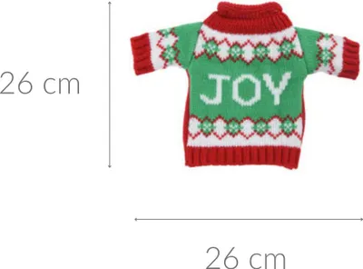 Produktbild von Weinflaschenpullover XMAS, 26 cm