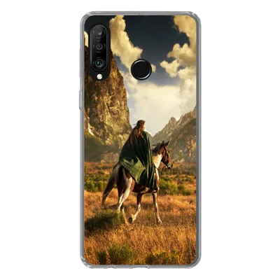 Produktbild von MuchoWow® Handyhülle Schutzhülle Hülle für Huawei P30 Lite Pferd - Reiter - Natur Silikon Softcase Handy Hülle - Handyhülle