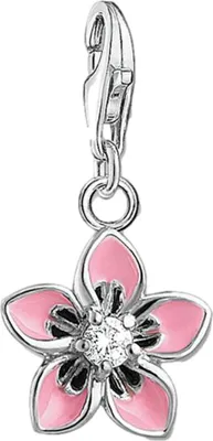 Produktbild von THOMAS SABO Charm-Anhänger Silber "Rosa Blume"  1354-041-9