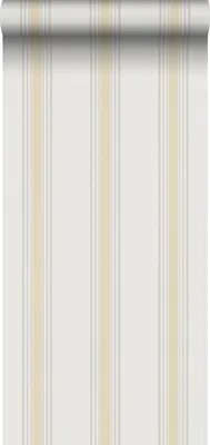 Immagine prodotto di Sanders & Sanders carta da parati strisce giallo e beige 53 cm x 10 m