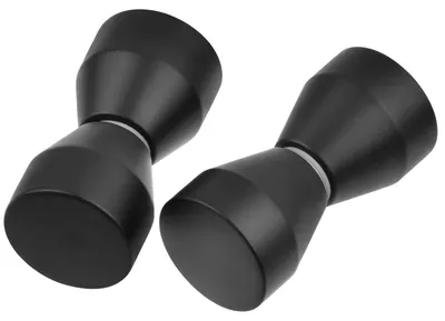 Imagen del producto de Juego de 2 pomos de acero inoxidable para puerta de ducha