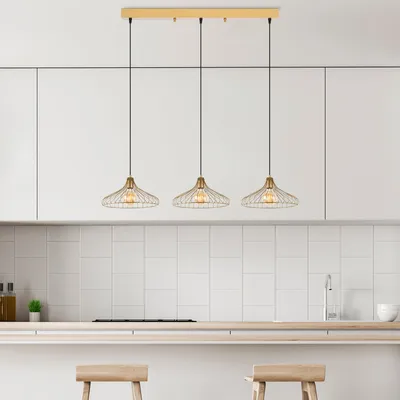 Produktbild von Opviq, DEPAY- DEPAYFLG, Glänzendes,Gold, Kronleuchter, 142 x 36 x 120 cm, Metallkörper