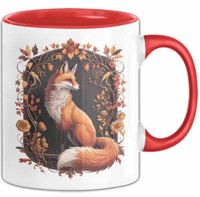 Produktbild von Fuchs Tierliebhaber Tasse Geschenk Lustige Geschenkidee Spruch (Rot)
