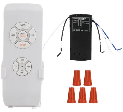 Zdjęcie produktu dla Zestaw bezprzewodowego pilota do wentylatora sufitowego i lampy 220 V z odbiornikiem, wyłącznikiem czasowym, inteligentnym sterowaniem do domu
