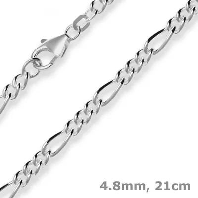 4-8mm-Armband-Figarokette-aus-925-Silber-21cm