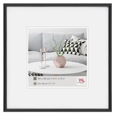 Produktbild von Walther Design KB330H, Einzelbilderrahmen, Kunststoff, Schwarz, Wand, 18 x 18 cm, Quadratisch