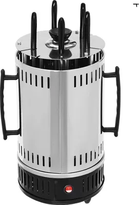 Obrázek produktu pro Vertikální elektrický gril, příkon 1000 W, bezkouřové grilování, dvě možnosti špízů, 5 špízů