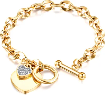 Produktbild von Armband Strassherz mit Herzanhängern von collezione alessandro