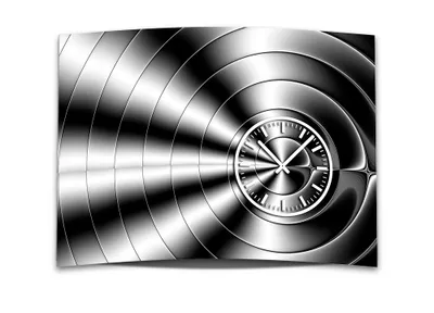 Obrázok produktu pre Nástenné hodiny xxl 3d optika Dixtime abstraktné cierne biele 50x70 cm tichý pohyb gr-003