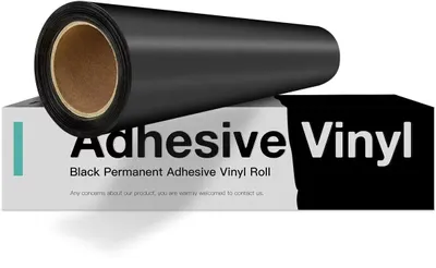 Obrázok produktu pre Samolepiaca vinylová fólia – matná čierna – PET – 30 x 900 cm – vhodná pre zariadenia Cricut a strihacie plotre