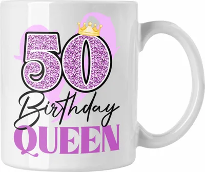 Produktbild von Trendation -  50. Geburtstag Tasse Frau Geschenk 50er Geschenkidee 50 Mutter Frauen Lustig Geschenke (Weiß)