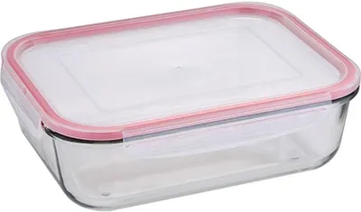 Obrázek produktu pro Hermetická krabička na oběd Bergner Červené borosilikátové sklo (1500 ml)