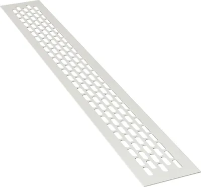 Produktbild von 2 x sossai Aluminium Lüftungsgitter 48 x 6cm in Weiß Belüftungsgitter Türgitter Stegblech Abluft