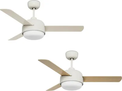 Produktbild von Deckenventilator KLAR Weiß 106 cm mit Beleuchtung und Fernbedienung