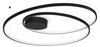 Immagine prodotto di Plafoniera Collezione OZ LED 52W Luce Calda 3000K Finitura Nero Ideal Lux