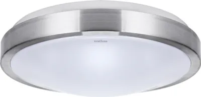 Obrázek produktu pro Koupelnový plafón moderní stříbrný kulatý Ø37,5cm neutrální barva LED 24W ALEX Struhm