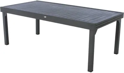 Produktbild von Ausziehbarer gartentisch "piazza" graphit 12-sitzer aus epoxybehandeltem aluminium  - Hespéride