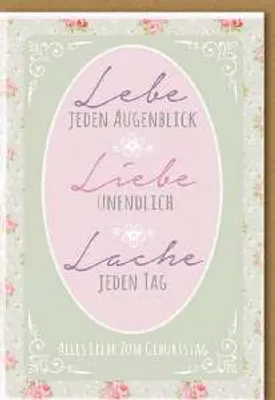 Produktbild von Geburtstag - Glückwunschkarte im Format 11,5 x 17 cm mit Umschlag
