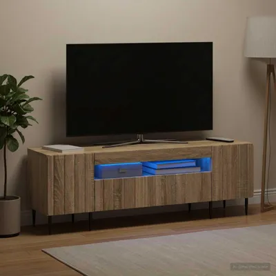 Image de Meuble TV exclusif - ZWOLLE, 153 x 35 x 43 cm, en chêne Sonoma