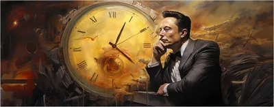 Produktbild von Wallario selbstklebendes Poster - Zeitgedanken, Größe: 50 x 125 cm