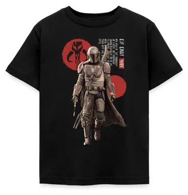 Produktbild von Star Wars: Mandalorian Zeichen Kinder T-Shirt, 98/104 (3-4 Jahre), Schwarz