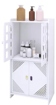 Produktbild von Badezimmerschrank Schmal 36 x 22 x 75 cm PP Weiß