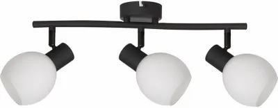 Immagine prodotto di Faretto da soffitto Cortez nero 3xE14x40W in vetro, dimensioni: 17x40x10 cm, IP20 Reality