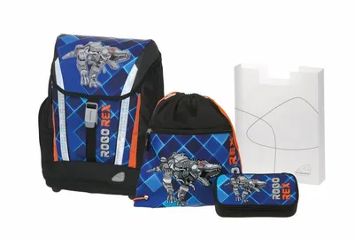 Produktbild von Schneiders 78303/070 Schultaschen-Set Robo Rex - 4-teilig (SOFT)