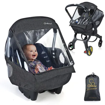 Immagine prodotto di Solidchoice - Copertura impermeabile universale per seggiolini auto, con parte anteriore trasparente