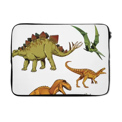 Produktbild von MuchoWow® Laptop Hülle 13 Zoll Dinosaurier - Zeichnung - Jungen - Kinder Laptoptasche - Laptophülle - Sleeve - Rundumschutz