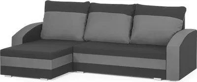 Produktbild von KING Ecksofa mit Schlaffunktion - Dunkelgrau/Hellgrau