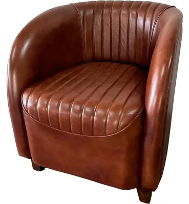 Produktbild von Loungesessel Daniel aus Büffelleder - Braun