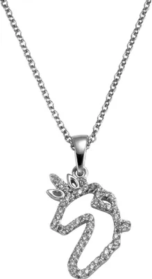 Produktbild von Zeeme Silber Anhänger mit Kette 925/- Sterling Silber 43+3cm weiß Zirkonia weiß 358240995R