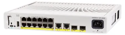Zdjęcie produktu dla Cisco C9200CX-12P-2X2G-E, Zarządzany, Gigabit Ethernet (10/100/1000), Obsługa PoE, Możliwości montowania w stelażu