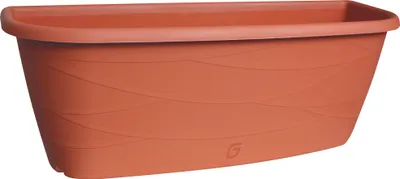 Produktbild von Geli Blumenkasten MAYA Terracotta 50 cm mit Bewässerung & Haltern - Kunststoff