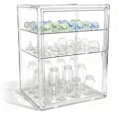 Imagen del producto de Omgoods: Organizador acrílico para botellas con cierre magnético