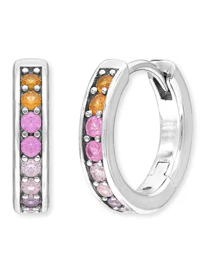 Produktbild von Engelsrufer Creolen Damen Regenbogen Warm Silber 13 mm ERE-WARM-ZIM-CR