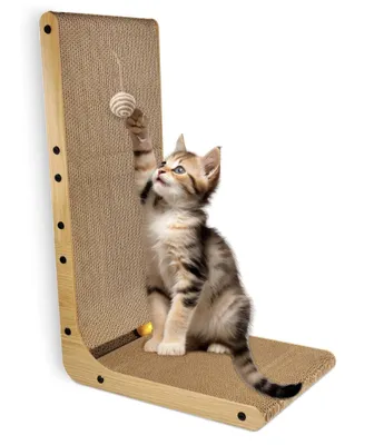 Produktbild von LINUMA® Kratzbrett 68cm hoch, Kratzbretter Katze, Kratzbrett Katze, Katzenkratzbretter, Kratzmöbel Katze, Kratzpappe für Katzen groß XXL Betten, Decke