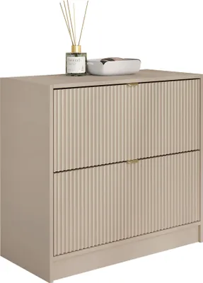 Produktbild von MIRJAN24 Schuhschränke Tireno 2K, Stilvoll Schrank mit zwei Klappe (Farbe: Sandbeige)
