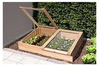 Produktbild von Frühbeet Gemüsebeet Kräuterbeet 119x80xH21/30 cm aus Lärchenholz
