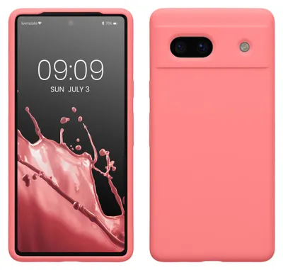 Produktbild von kwmobile Handyhülle für Google Pixel 7a Hülle, für Pixel 7a Case - Hülle Silikon - kabelloses Laden - Pastell Koralle