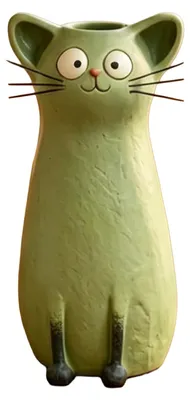 Produktbild von Originelle Katzenvase, handgefertigte Blumenvase aus Kunstharz, lustiges Katzen-Pflanzgefäß für Schreibtisch oder Regal, Boho-Dekoration, Geschenk für Katzenliebhaber.