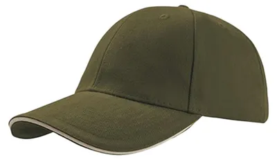 Obrázek produktu pro Baseballová čepice Atlantis Liberty se 6 panely, z česané bavlny LT901 (jednotná velikost) (olivová)