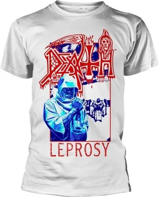 Produktbild von Death - "Leprosy" T-Shirt für Herren/Damen Uni PH2461 (S) (Weiß)