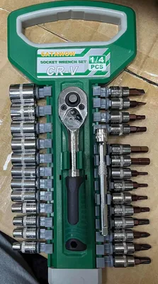 Zdjęcie produktu dla Zestaw kluczy nasadowych 1/4 cala - 28-częściowy zestaw kluczy nasadowych 4 mm - 14 mm
