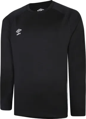 Productafbeelding van Umbro - Trainingsshirt voor heren - Rugby model met raglanmouwen, UO1980 (4XL) (Zwart)