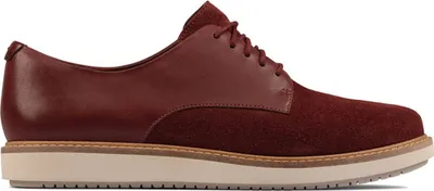 Zdjęcie produktu dla CLARKS Półbuty damskie skórzane Glick Darby Merlot bordowy 35,5
