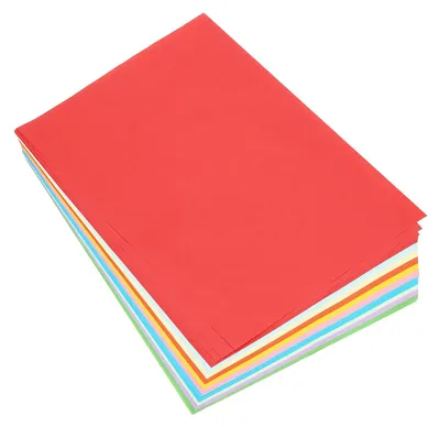 Produktbild von Origami Papier - Doppelseitig bedruckt - Für Bastelarbeiten - 100 Blatt, 10 Farben, A4