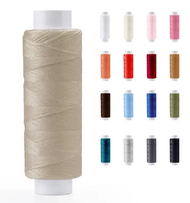 Produktbild von Nähgarn – Polyestergarn für Hand- und Maschinennähen – 200 m – Beige – 1 Spule